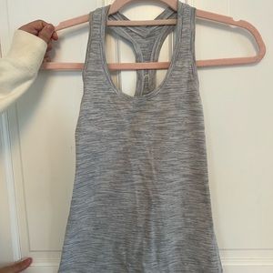 Lululemon grey and white size 4 athletic tank top!